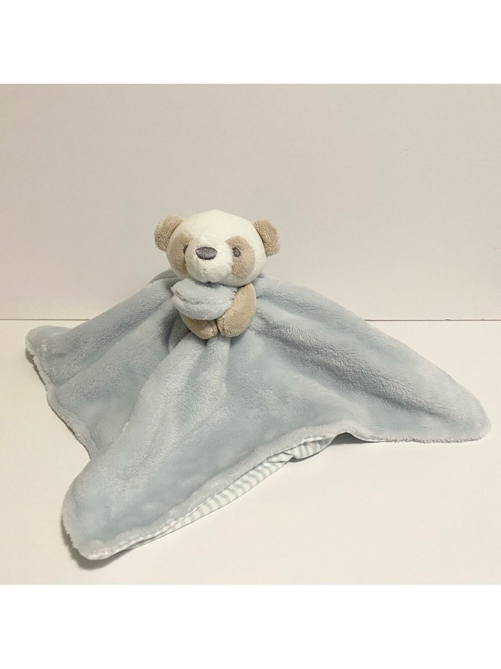 Carters Bear Lovey Plush Blue Stripes Security Blanket Baby Boy Teddy Lovie Toy
